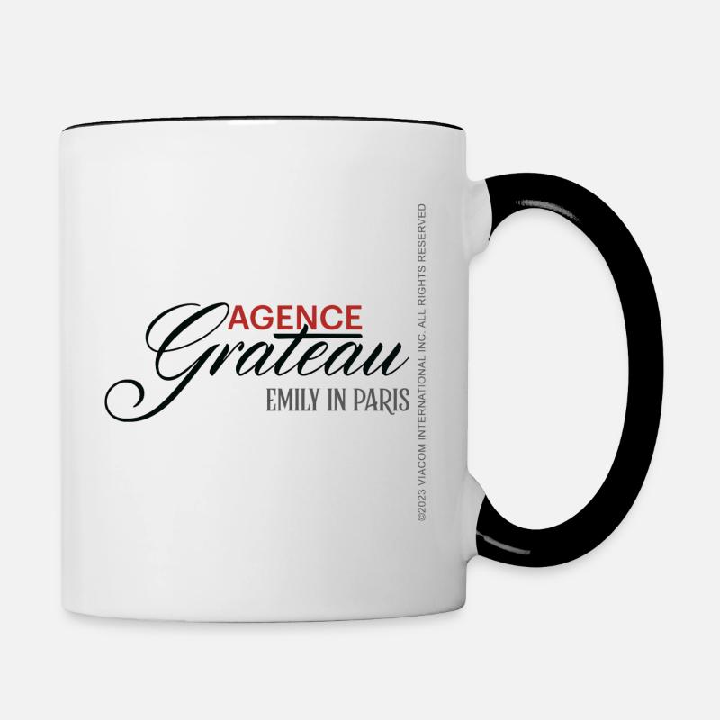 Emily In Paris Agence Grateau Writing - Contrasting Mug - white/black