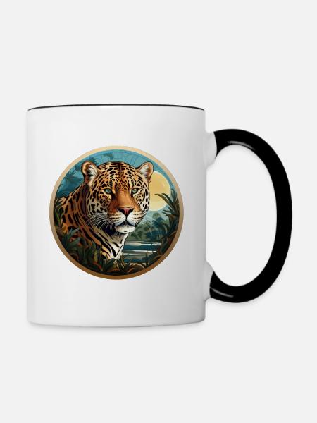 Jaguar - Tasse zweifarbig - Weiß/Schwarz
