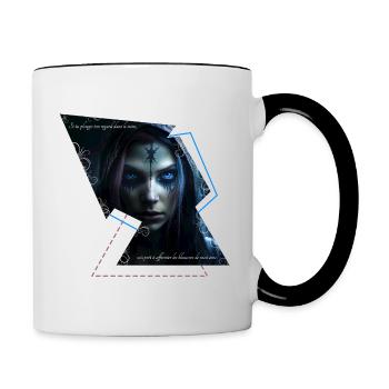 Au fond du regard - Mug contrasté - blanc/noir - Droite
