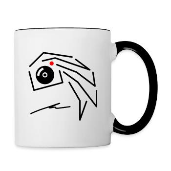 mrmrrs #01 - Tasse zweifarbig - Weiß/Schwarz - Rechts
