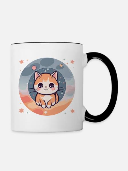 Kitty Cuteness #1 - Contrasting Mug - white/black