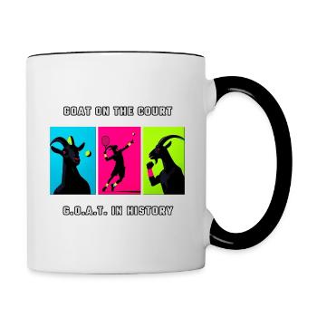 GOAT Tennis Triptych – Court Legend - Contrasting Mug - white/black - Right