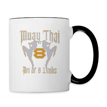 Muay Thai - Contrasting Mug - white/black - Right