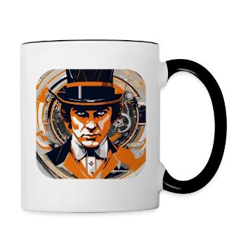 Cool Steampunk Design - Mug contrasté - blanc/noir - Droite