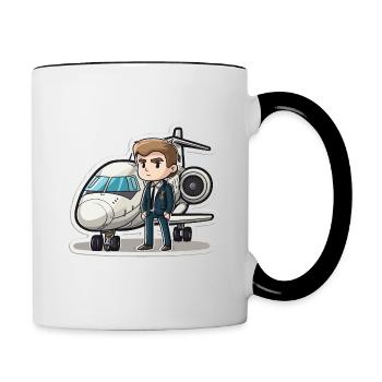 The Aviator - Contrasting Mug - white/black - Right