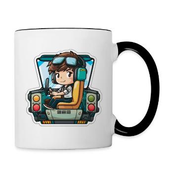 The Aviator - Contrasting Mug - white/black - Right