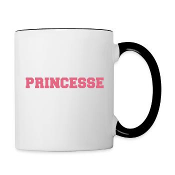 Princesse Comptable - Mug contrasté - blanc/noir - Droite