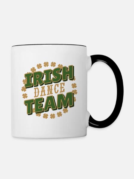 Irish Dance Team - Tasse zweifarbig - Weiß/Schwarz