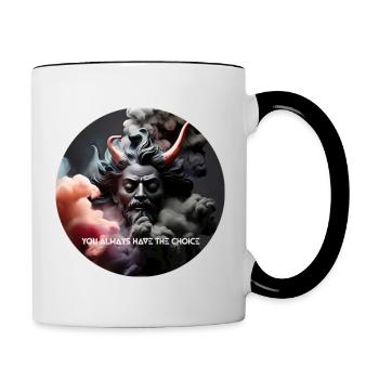 Mode & plus « Paradis contre Enfer » 👼😈 - Mug contrasté - blanc/noir - Droite