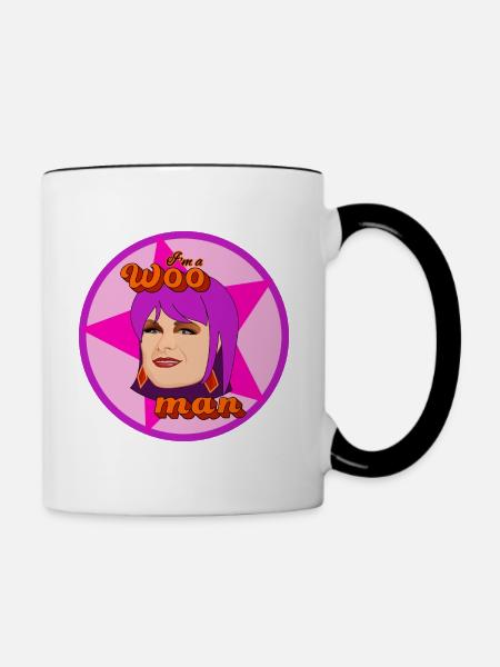 I'm a woo man (pink) - Tasse zweifarbig - Weiß/Schwarz