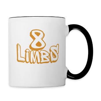 Muay Thai - Tasse zweifarbig - Weiß/Schwarz - Rechts
