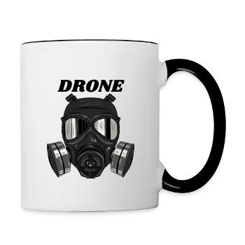 Drone - Tasse zweifarbig - Weiß/Schwarz - Rechts