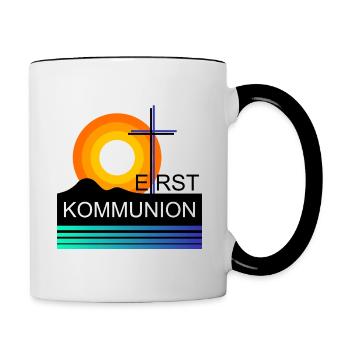 First Communion with Sun and Cross - Contrasting Mug - white/black - Right