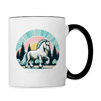 Country Love - Contrasting Mug - white/black - Right