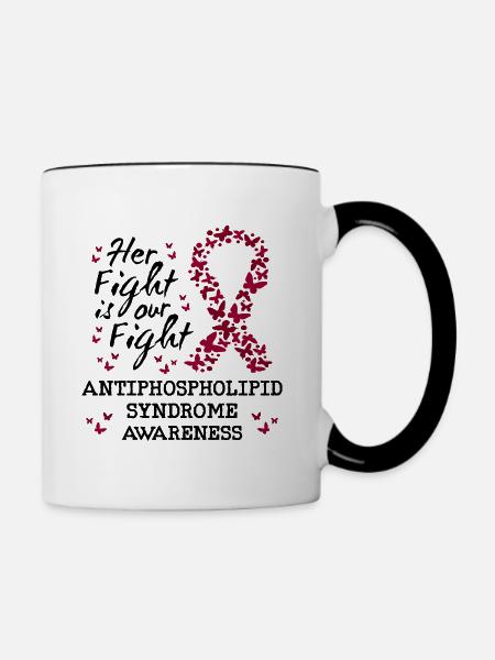 Antiphospholipid Syndrom Bewusstsein - Tasse zweifarbig - Weiß/Schwarz