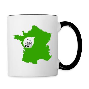 Ich bin hier in Paris - Tasse zweifarbig - Weiß/Schwarz - Rechts