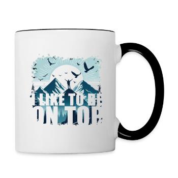 I LIKE TO BE ON TOP - Contrasting Mug - white/black - Right