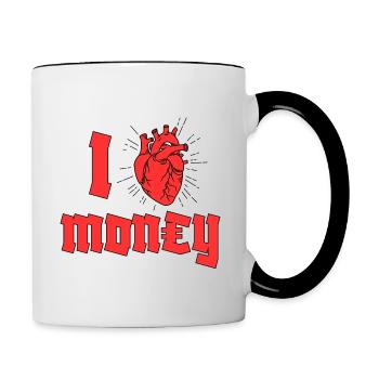 I Heart Money - Contrasting Mug - white/black - Right