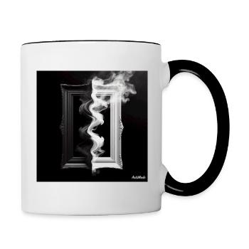 Cadre miroir - Mug contrasté - blanc/noir - Droite