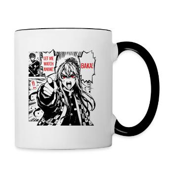 Anime Manga // Let me watch anime! BAKA! AS013 - Contrasting Mug - white/black - Right