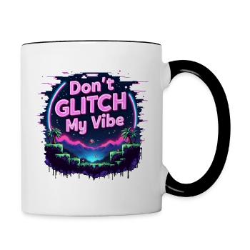 Don't Glitch my Vibe - Retro Gaming Adventure - Contrasting Mug - white/black - Right