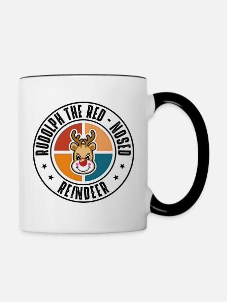 Rudolph - Tasse zweifarbig - Weiß/Schwarz