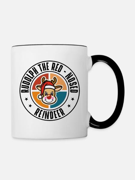 Rudolph - Tasse zweifarbig - Weiß/Schwarz