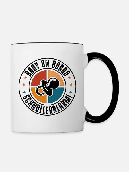 Bébé à bord - Mug contrasté - blanc/noir