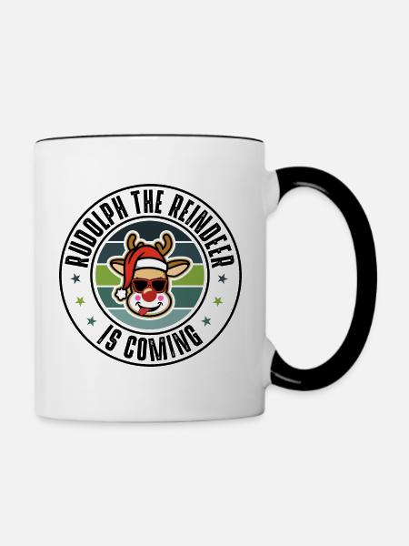 Rudolph - Tasse zweifarbig - Weiß/Schwarz