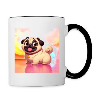 pug - Contrasting Mug - white/black - Right