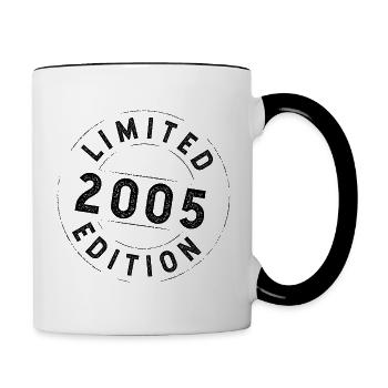 Limited Edition 2005 - Geburtstag 2005 - Tasse zweifarbig - Weiß/Schwarz - Rechts