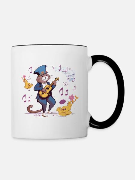 Jazzy Otter - Tasse zweifarbig - Weiß/Schwarz