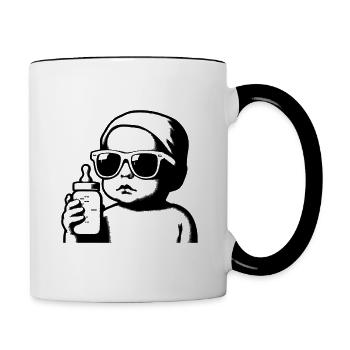 inspiredby.Baby2Cool - Tasse zweifarbig - Weiß/Schwarz - Rechts