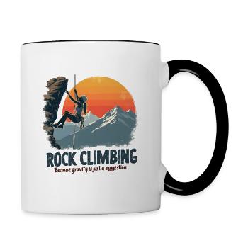 Climbing - Because Gravity Is Just a Suggestion - Contrasting Mug - white/black - Right