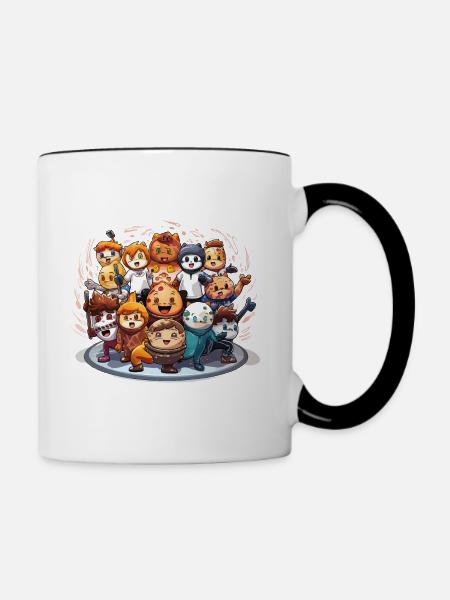 Der verrückte Winterspaß - Tasse zweifarbig - Weiß/Schwarz