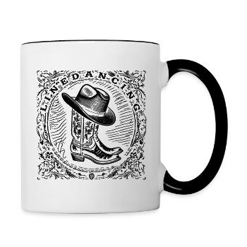 Line dancing - Contrasting Mug - white/black - Right