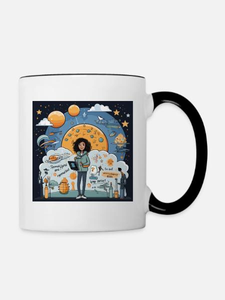 Der Träumer-Planer - Tasse zweifarbig - Weiß/Schwarz