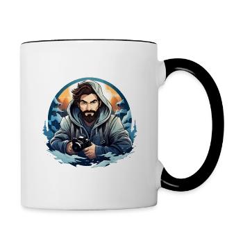 Master the Frame: Ausbildung zum visuellen Geschichtenerzähler - Tasse zweifarbig - Weiß/Schwarz - Rechts