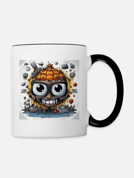 Dystopische Chroniken - Tasse zweifarbig - Weiß/Schwarz