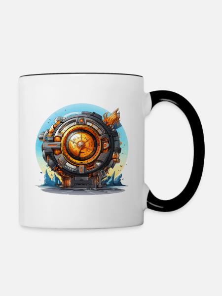 Chroniken der Zeit - Tasse zweifarbig - Weiß/Schwarz