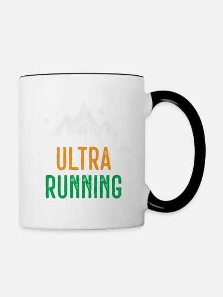 Ultra-Laufen - Tasse zweifarbig - Weiß/Schwarz