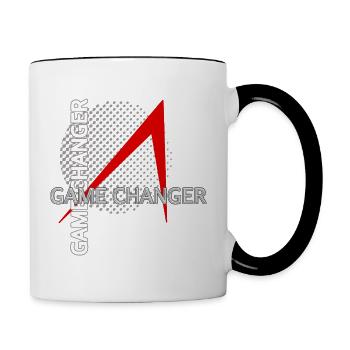 game changer - Tasse zweifarbig - Weiß/Schwarz - Rechts