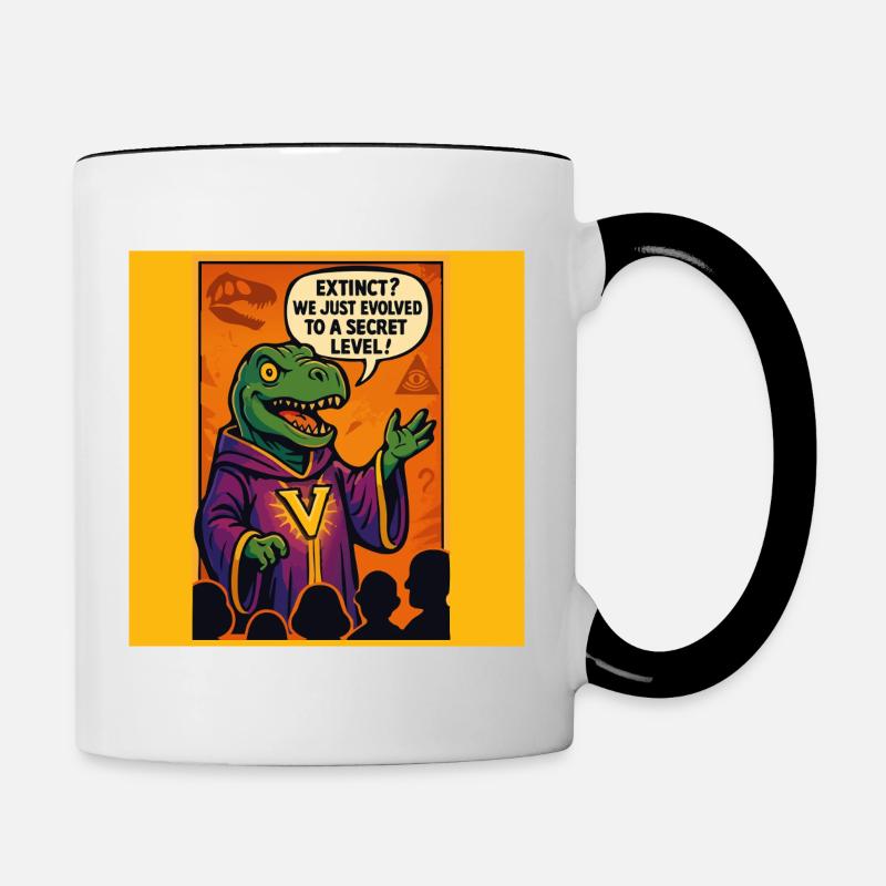 V-Raptor: Evolution on a secret level - Contrasting Mug - white/black
