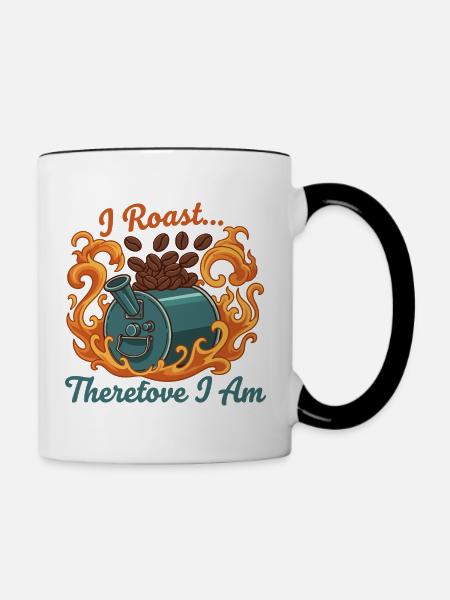 Ich röste, also bin ich - Tasse zweifarbig - Weiß/Schwarz