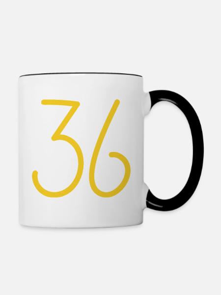 36 - Tasse zweifarbig - Weiß/Schwarz