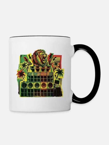 Jungle Dancehall Soundsystem - Tasse zweifarbig - Weiß/Schwarz