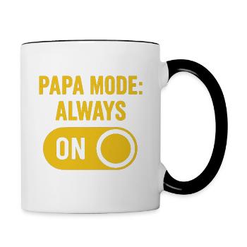 Mode Papa : Toujours en mode - Mug contrasté - blanc/noir - Droite