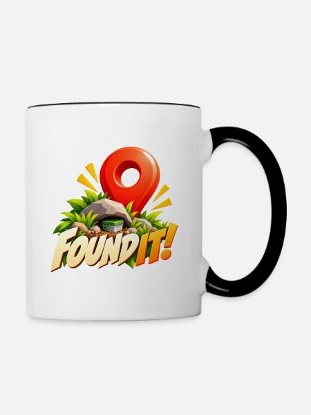 Found It! Schatzfund Abenteuer - Tasse zweifarbig - Weiß/Schwarz