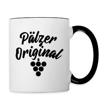 Pälzer Original - Tasse zweifarbig - Weiß/Schwarz - Rechts