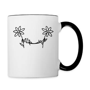 Hammock Hanging Relaxed Chilling - Contrasting Mug - white/black - Right